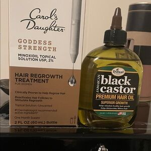 Carol's Daughter Hair Regrowth Treatment and Jamaican Black Castor Oil